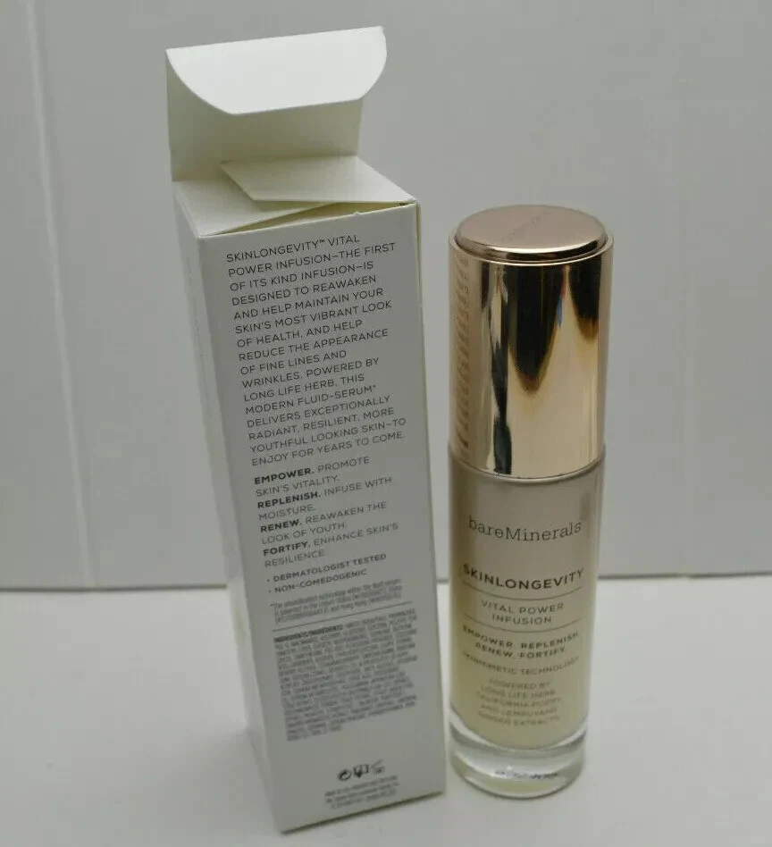 bareMinerals SkinLongevity Vital Power Infusion Serum ~ 1 oz / 30ml ~ NEW IN BOX - Image 3 of 4