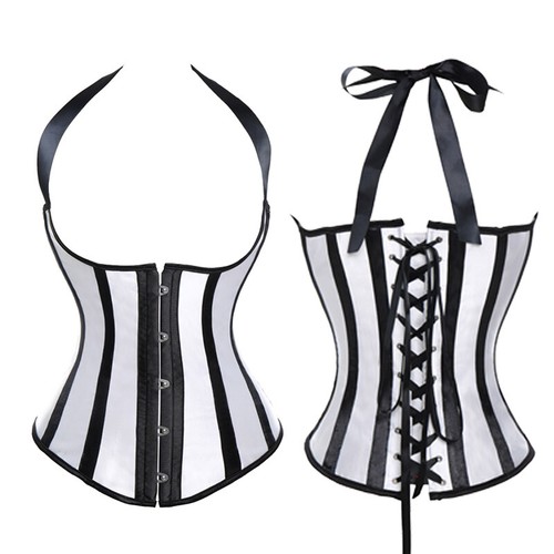 Steampunk Corset Top Women Corset Sexy Bustier Gothic Corselet Leather Bustier - Picture 14 of 34