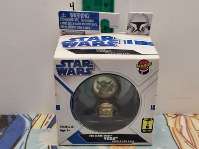 Seltene Jakks Marbs Star Wars Clone Wars Yoda Limited Edition 1 von 10 Marmor 