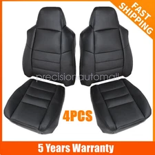 Front Replacement Leather Seat Cover Black For 2002-2007 Ford F-250 F-350 F-450
