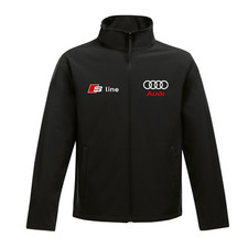 Audi S Line Motor Sport Cars F1 Racing leichte Softshelljacke schwarz