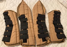 Bottes de voyage polyester sable et noir taille poney bon état de propreté