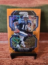 2021 Panini Prizm Orange Lazer Vince Young Card #9 Tennessee Titans