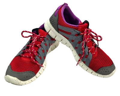 Nike Free Powerlines Plus Mens 10 Running Lace Up Shoe Sneaker Red