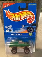 1995 Vintage Hot Wheels Blau/Weiß Karte #481 Tall Ryder GrüN W/Chrom Gang Sp