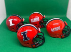 Illinois Fighting Illini Riddell Pocket Pro Football Helmets (4)