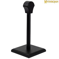 Wooden Helmet Stand for Display Head Armor Solid Knight Medieval Black Stand