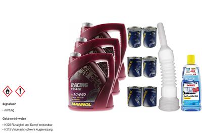 12L MANNOL Motoröl SAE 10W-60 RACING+ESTER inkl. Additiv Auslaufschlauch