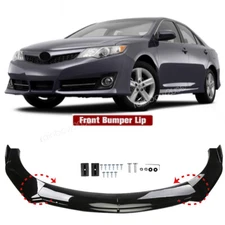 For Toyota Camry SE XSE Gloss Black Front Bumper Spoiler Chin Lip Splitter 4PCS