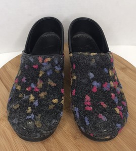 multi colored dansko clogs