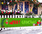 Merry Christmas Grinch Outdoor Yard Banner Large Merry Grinchmas Sign Decor