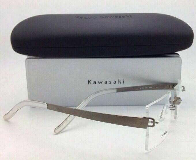 NEW Authentic Rimless Eyeglasses Kazuo Kawasaki 704 34 SP-51 Grey