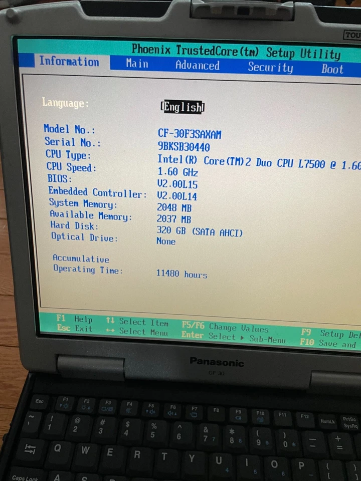 Toughbook CF-30 Panasonic Intel Core Duo CPU L7500 @ 1.60GHz 320GB Windows 7 OEM - Image 2 of 4