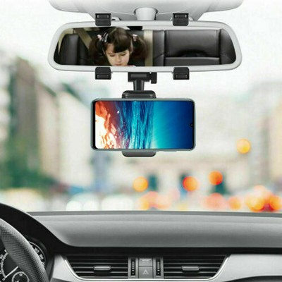 Universal 360 Rotation Car Rear View Mirror Mount Stand For GPS Phone Holder