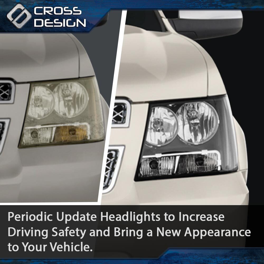 Matte Black Halogen Headlight Pair For Chevy Suburban, Tahoe, Avalanche (2007-2014) - DOT Certified, Direct Fit Replacement