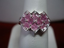 BRAND NEW STERLING SILVER 925 GENUINE PINK SAPPHIRE RING
