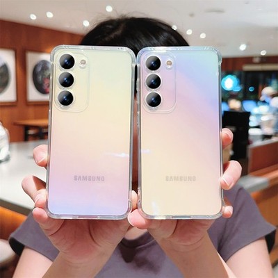 For Samsung Galaxy S26 S25 S24 Ultra S23 FE S22 S21 Rainbow Gradient Clear Case