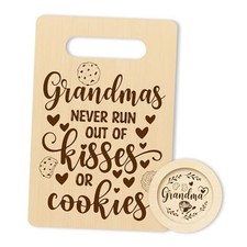 Gifts For Grandma, Grandmas Never Run Out Of Kisses Or Cookies Cutting Board