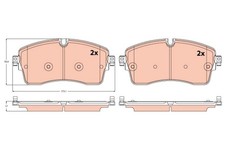Bremsbelagsatz Scheibenbremse TRW GDB2255 für LANDROVER RANGE ROVER SPORT 2 L494