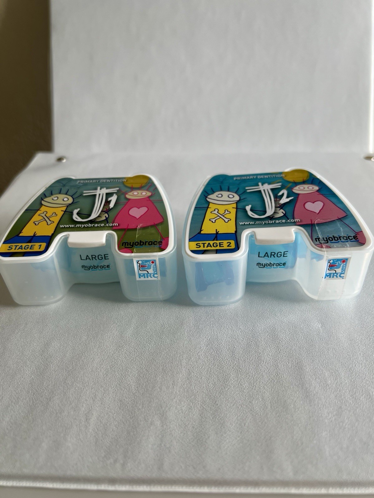 Myobrace stage 1 J1 and stage 2 J2 JUNIOR Orthodontic trainers Large Blue by MRC