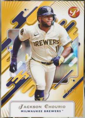 2025 Topps Pristine - Gold Refractors #136 Jackson Chourio /50 Baseball NM