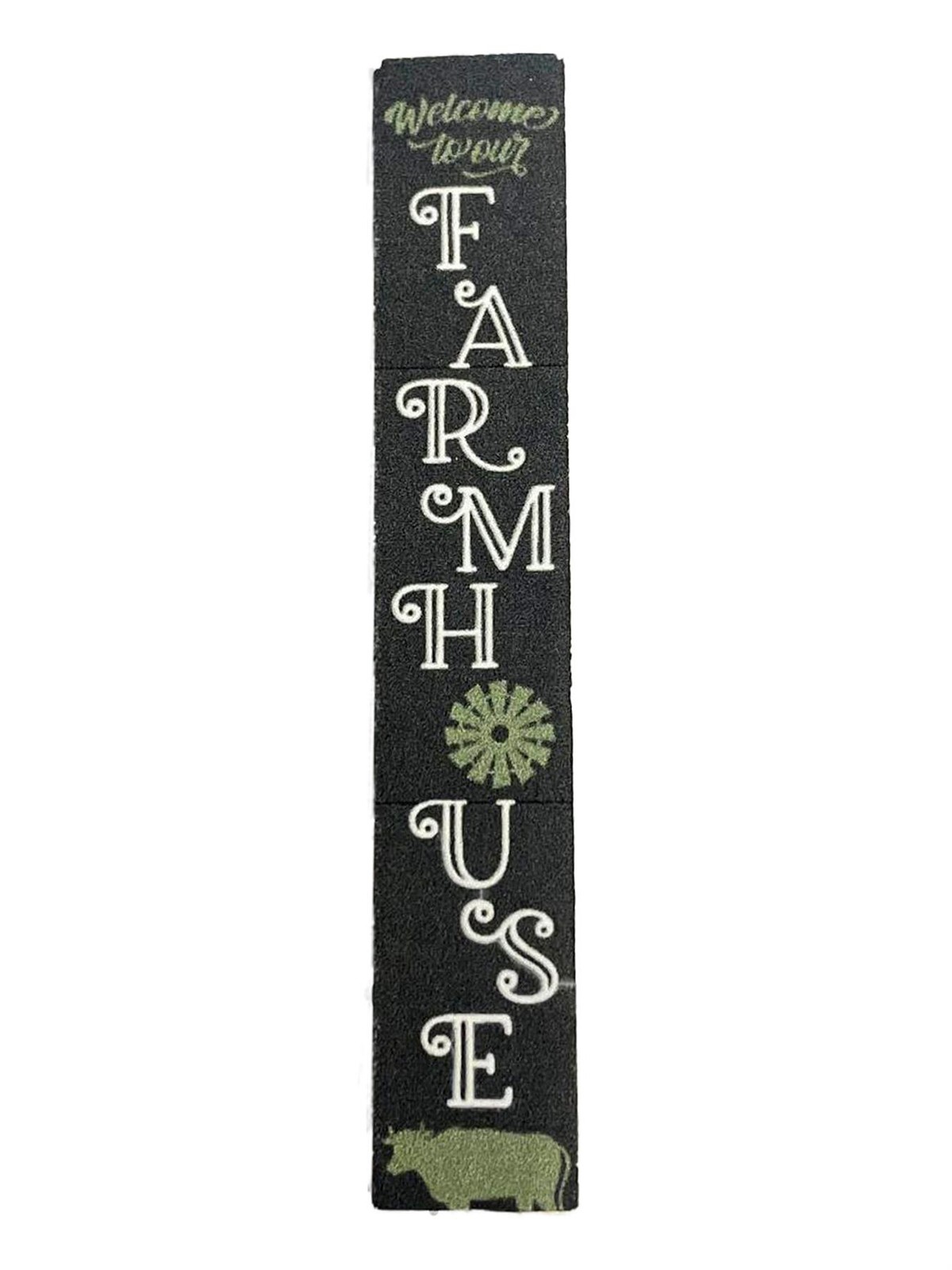 Dolls House Welcome to our Farmhouse Wooden Sign Miniature Porch Accessory 1:12