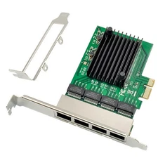 RJ-45 4-Port Ethernet Server Adapter Gigabit  Card PCI-E X1 Interface W4F48208