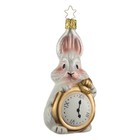 Christbaumkugel Figur "Weißes Kaninchen (Romanfigur)" Christbaumschmuck Glas