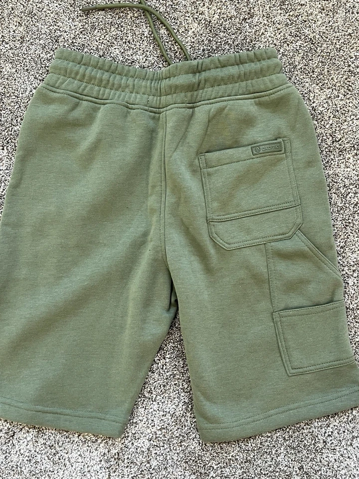 Pantalones Cortos de Vellón Akademiks Hombres Pequeños S Verdes con Bolsillos de Carga Frontales y Laterales Nuevos sin Etiquetas Foto 4 de 4