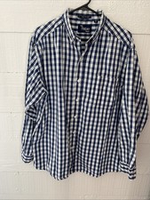   The Friday Shirt  Navy/White Plaid Men  s Preppy Casual Friday Size XL