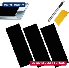 3PCS Emblem Wrap Kit Compatible with Bowtie Logo Stickers Matte Black