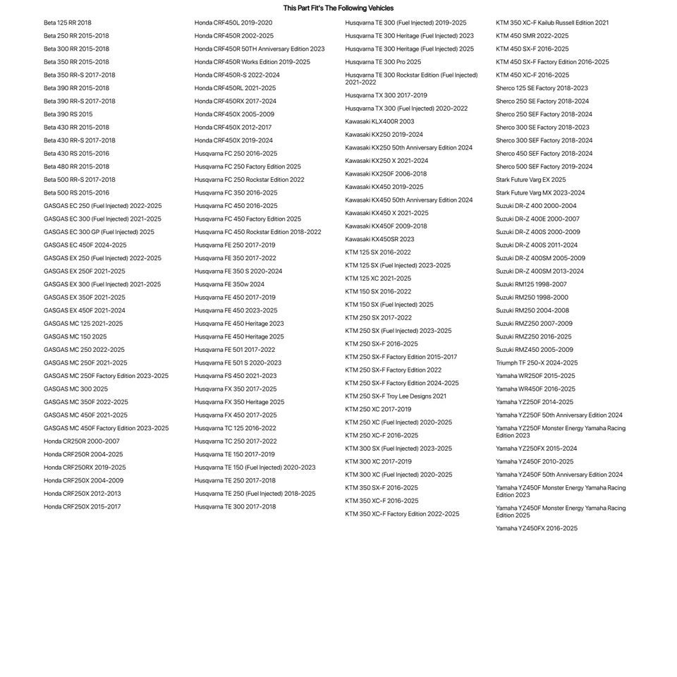 Race Tech G3-LD Shock Gold Valve Kit For Kawasaki KX450F 2009-2018 - Image 3 of 3