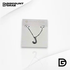 Kendra Scott Letter "J" Pendant Necklace – Silver – New with Tags