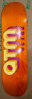 #ad #ad ATM Click ORANGE SPLASH skateboard Deck Underground Pro board $70.00