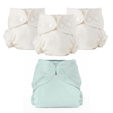 Esembly Cloth Diaper Bundle Set - 3 Organic Size 1 Pack of 4 , - Mist