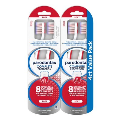 Complete Protection Soft Toothbrush for Healthy Gums and Strong Teeth - 2 x 2...