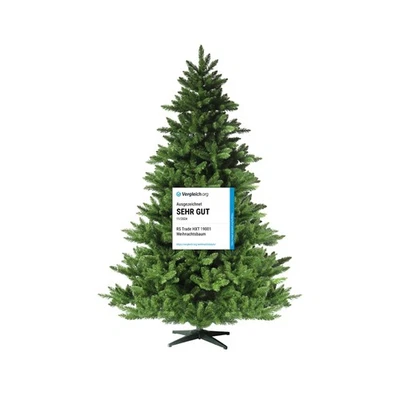 210 cm exkl künstlicher Weihnachtsbaum Christbaum Tannenbaum inkl. Metallständer - Bild 1 von 4