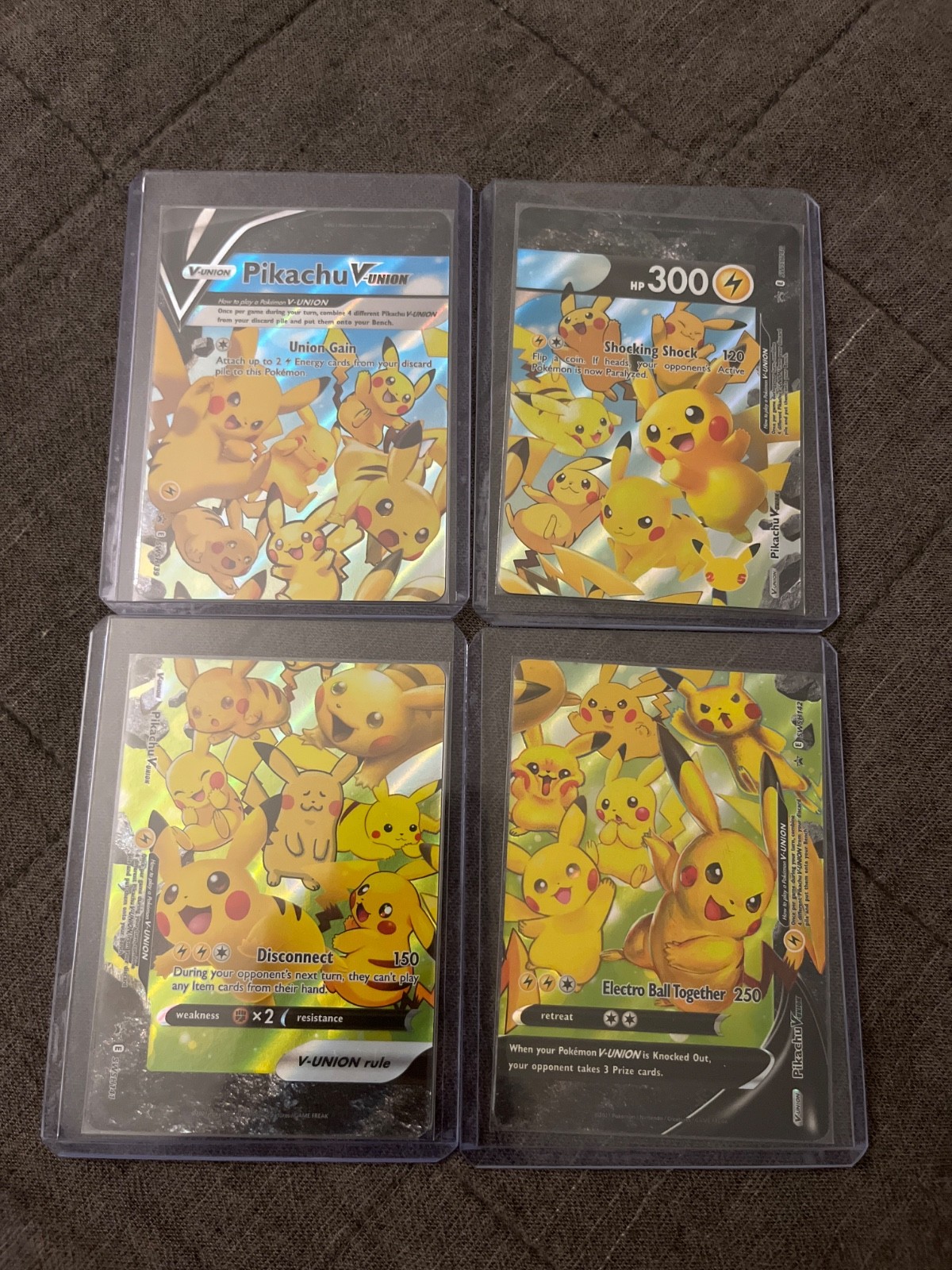 Pikachu V-UNION SWSH139 Celebrations Holo English 4-Card Set Pokemon