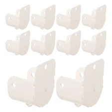  10 Pcs Ceiling-mount Curtain Bracket Holders Closet Rod End Supports