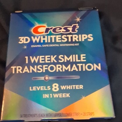 Crest 3D White Whitestrips 1 Week Smile Transformation Enamel Safe