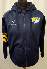 Leeds Rhinos Rugby League Oxen Full Zip Hoodie Blue UK12 Medium A5013