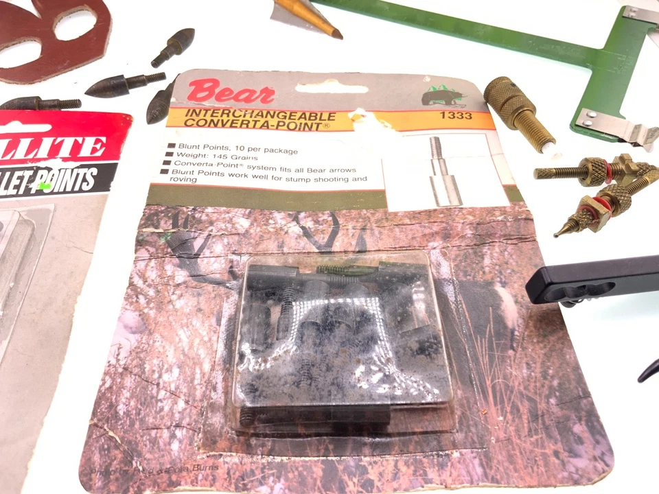 Lot Of VTG Archery Supplies Bear Blunt Points Satellite Bullet Points T Scale Et - Image 3 of 4