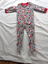Just One Your Carter's Footed Fleece Sleeper Santa One Piece Zip Pajamas 18 Mo