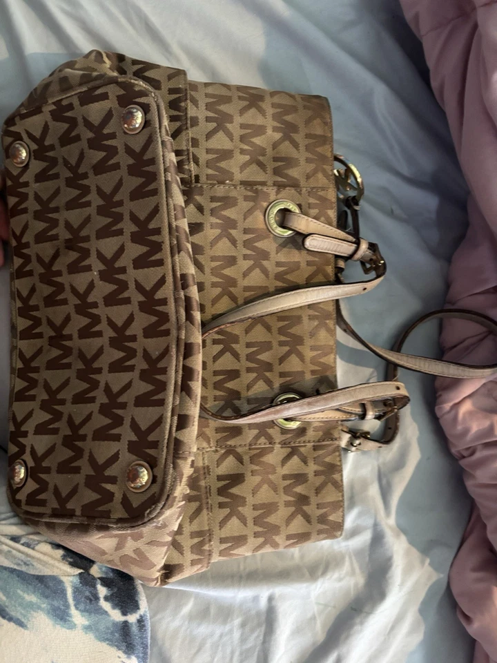 Michael Kors Large Brown Leather Shoulder Tote Bag - Image 2 of 4