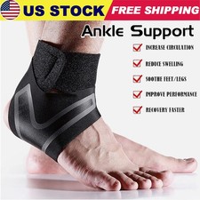 Ankle Brace Support Compression Sleeve Pain Relief Plantar Fasciitis Foot Wrap