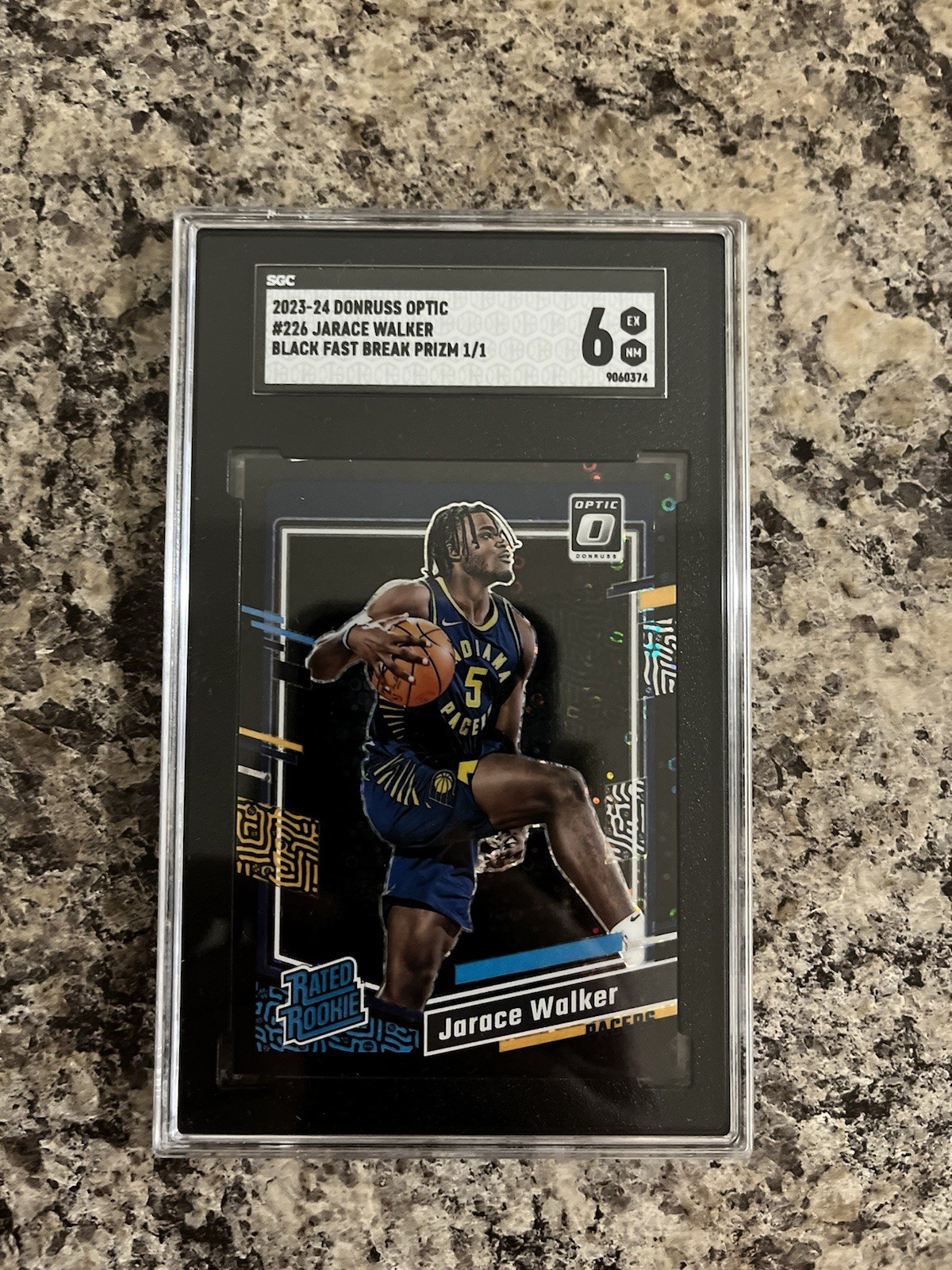 2023-24 Panini Donruss Optic - Rated Rookie Jarace Walker Black Fast Break 1/1