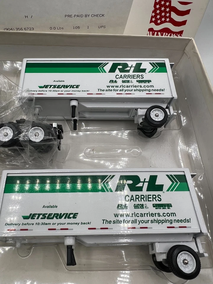 Camión Winross 1:64 Diecast R+L Carriers Intl Doble Remolques De Colección Hecho en EE. UU. Foto 4 de 4