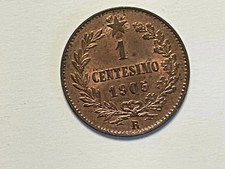 KINGDOM OF ITALY COIN 1 CENT 1905 TOP TOP VITTORIO EMANUELE III