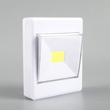 LED Cob Battery Wall Light Stick on Switch Nightlight Cupboard Cabinet Lighting