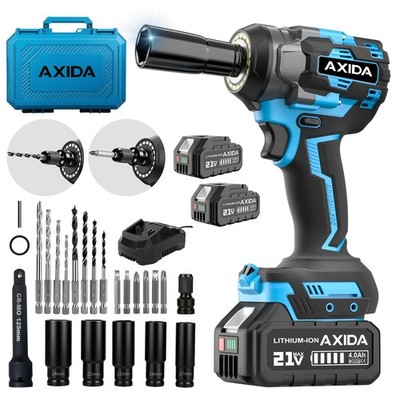 Cordless Impact Wrench, 1/2 Inch Brushless Impact Gun, 21V Impact Driver with...